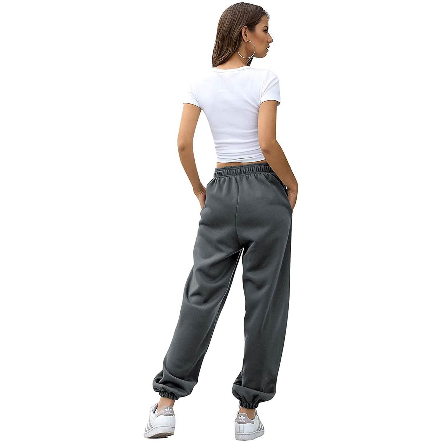 Damen-Sweathose mit Gürtel und Taschen