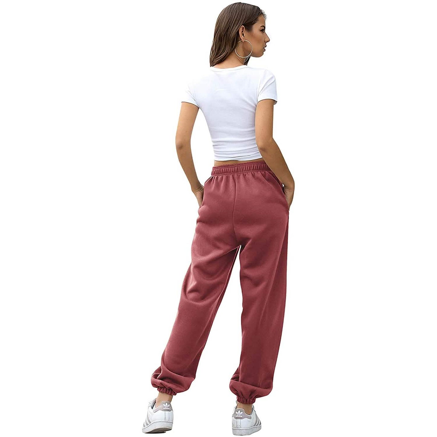 Damen-Sweathose mit Gürtel und Taschen