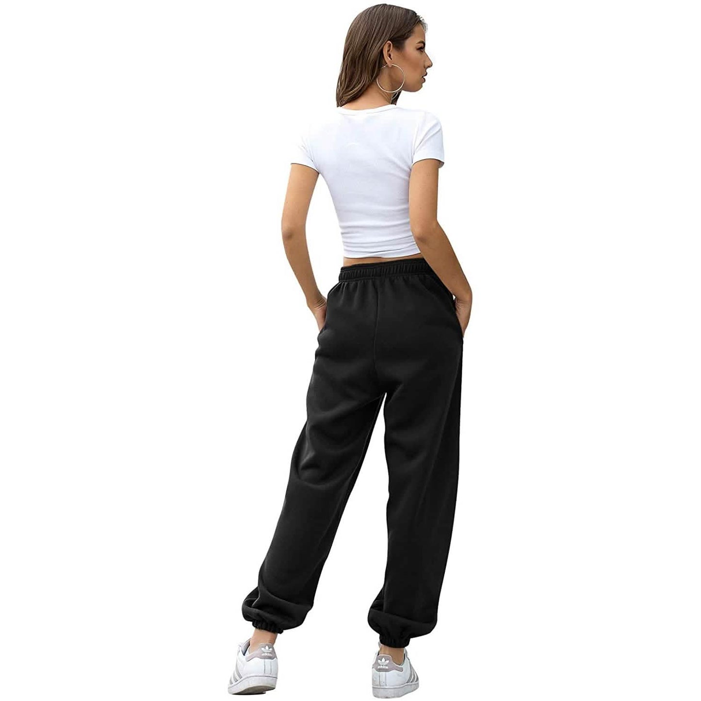 Damen-Sweathose mit Gürtel und Taschen