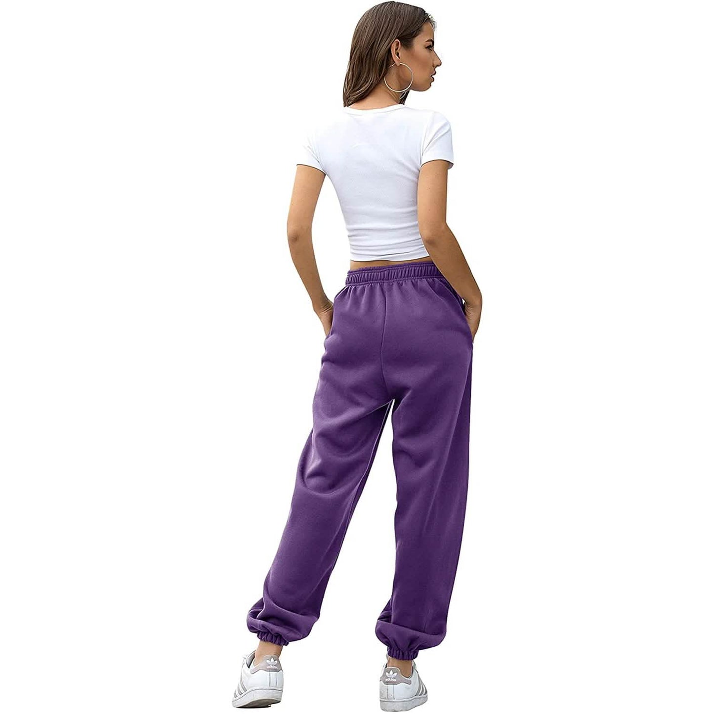 Damen-Sweathose mit Gürtel und Taschen