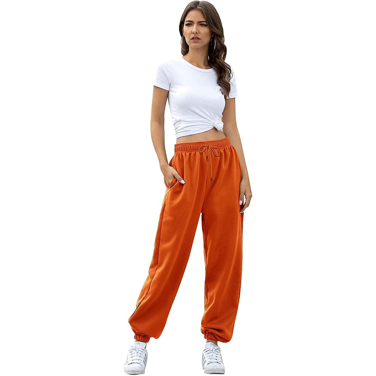 Damen-Sweathose mit Gürtel und Taschen
