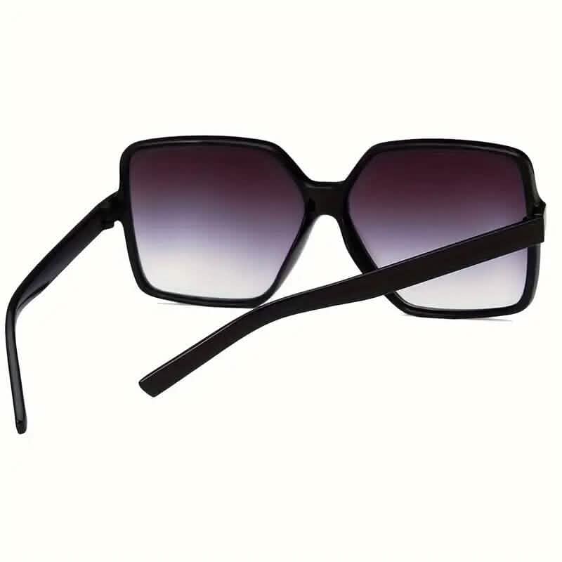 Damen schwarze Oversized-Brille mit PC-Gestell