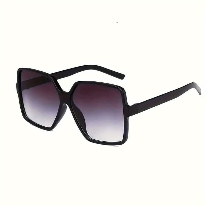 Damen schwarze Oversized-Brille mit PC-Gestell