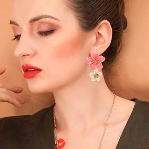 Damen Boho Gänseblümchen Ohrstecker