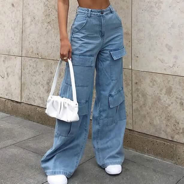 Damen Cargo Jeans