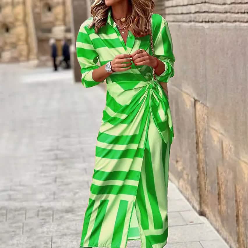 Damen lässiges Boho langes Hemdkleid