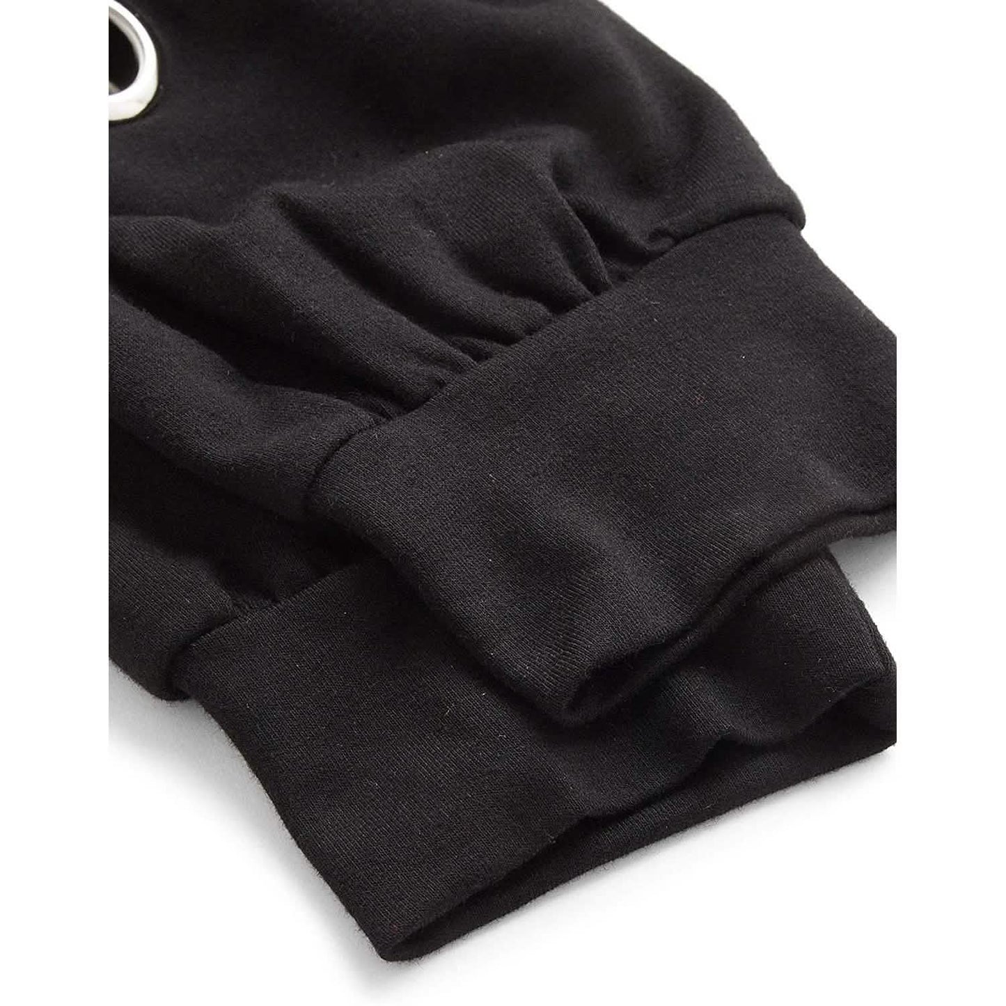 Damen Lässiger Langarm-Pullover mit Schnürung und kurzem Schnitt