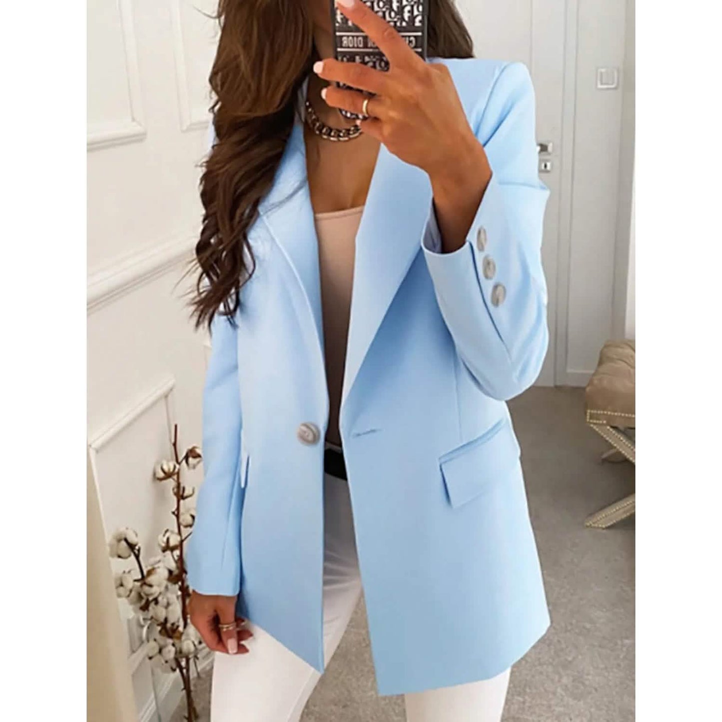 Damen Freizeit-Blazer mit langen Ärmeln