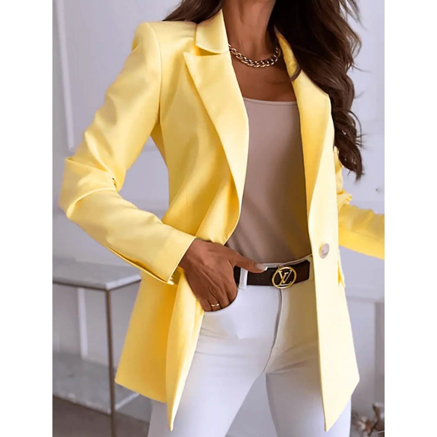 Damen Freizeit-Blazer mit langen Ärmeln