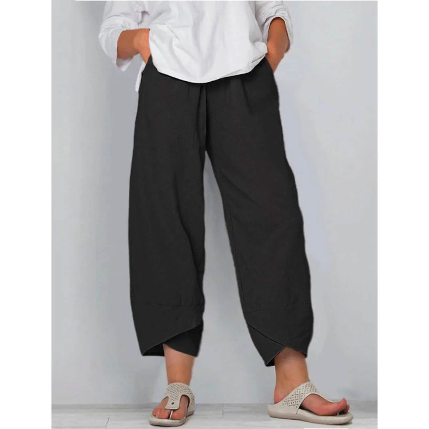Damen Freizeit Baumwollhose in großen Größen
