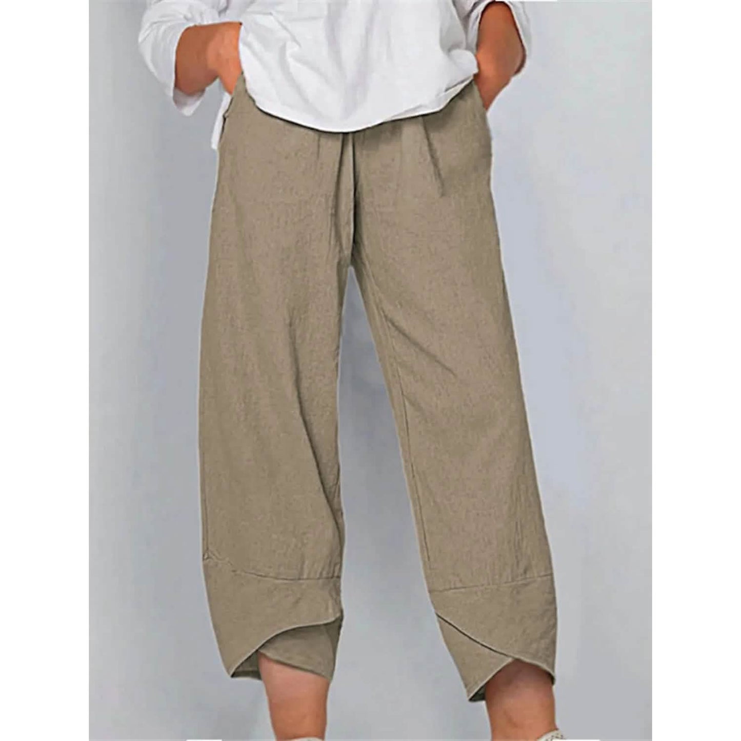 Damen Freizeit Baumwollhose in großen Größen