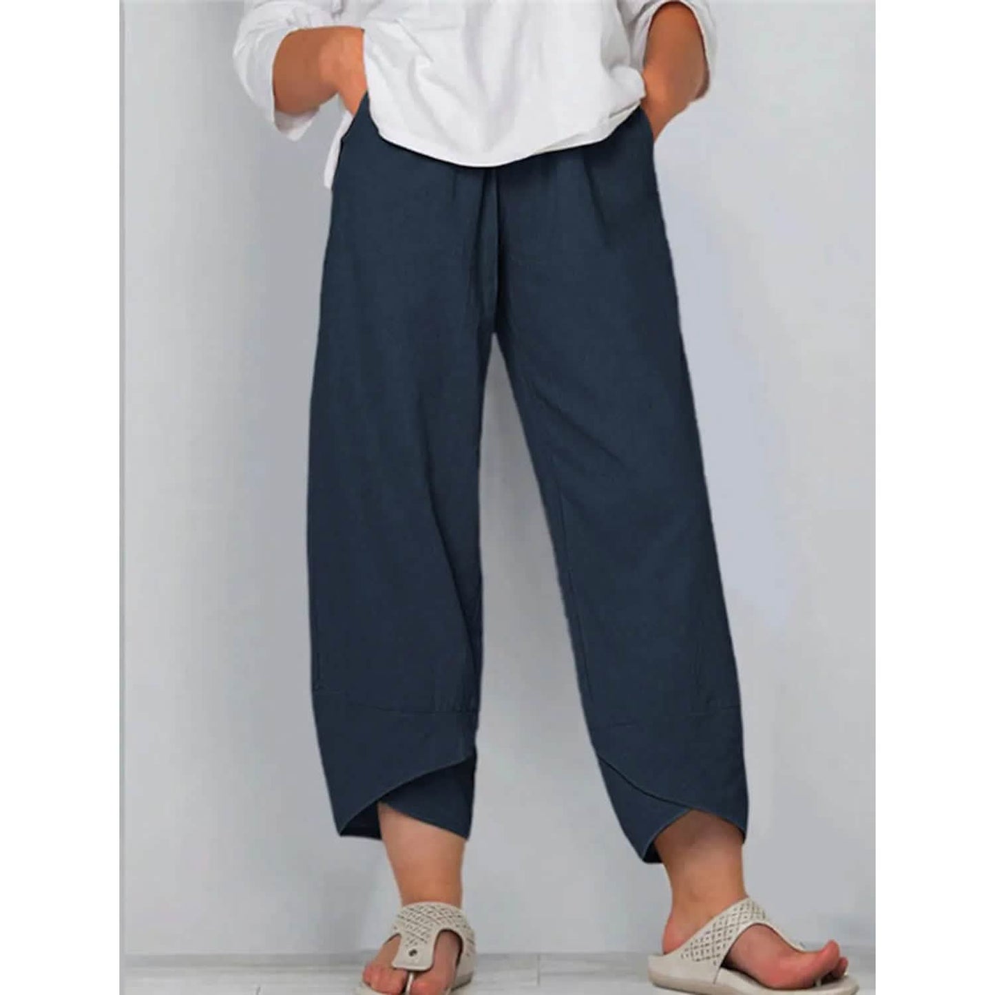 Damen Freizeit Baumwollhose in großen Größen