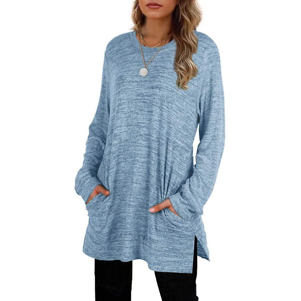 Damen Freizeit-Sweatshirts Langarm Oversize-Shirt