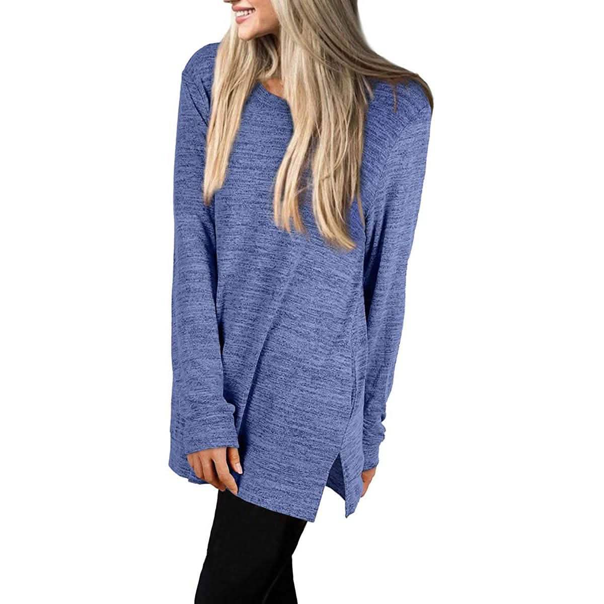 Damen Freizeit-Sweatshirts Langarm Oversize-Shirt