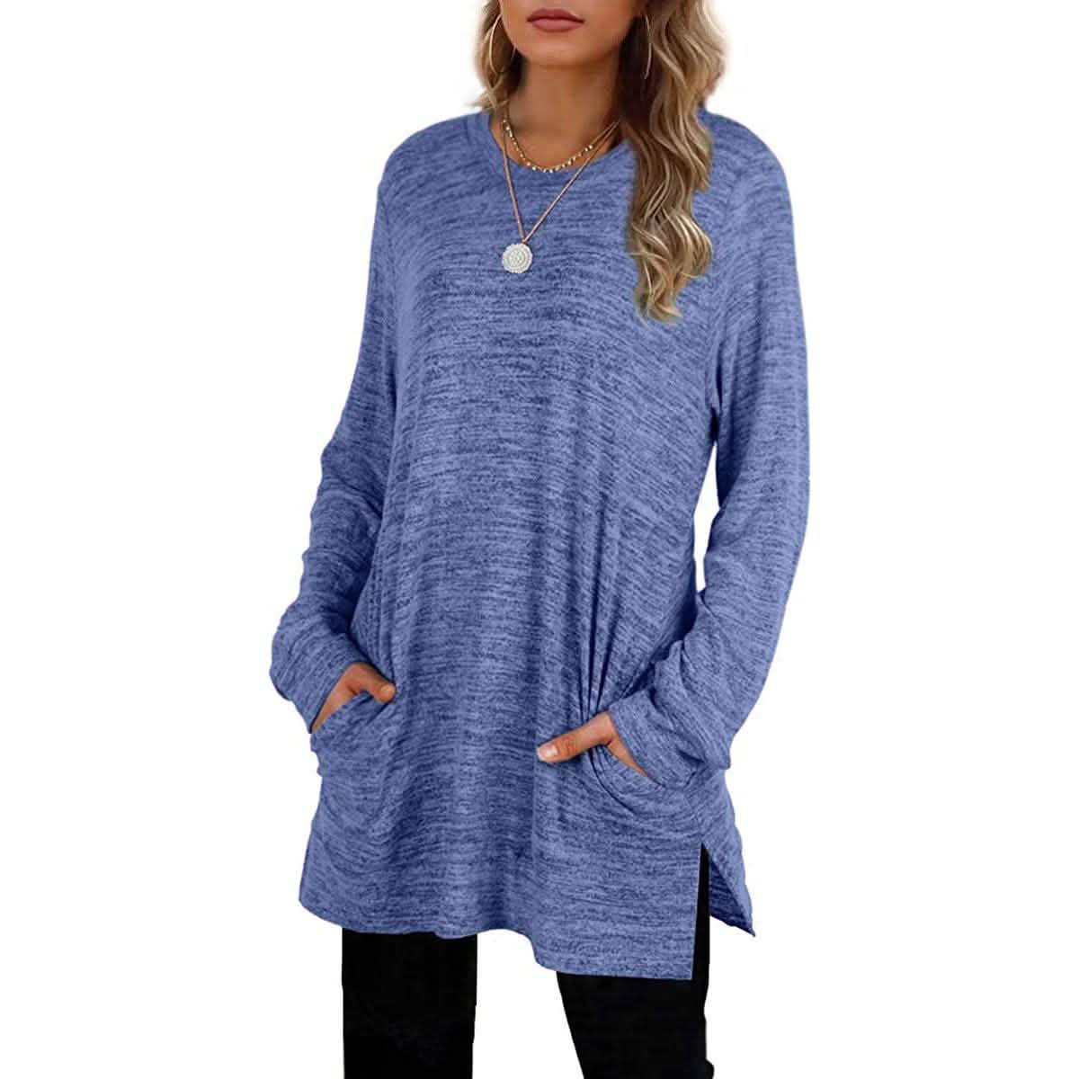 Damen Freizeit-Sweatshirts Langarm Oversize-Shirt