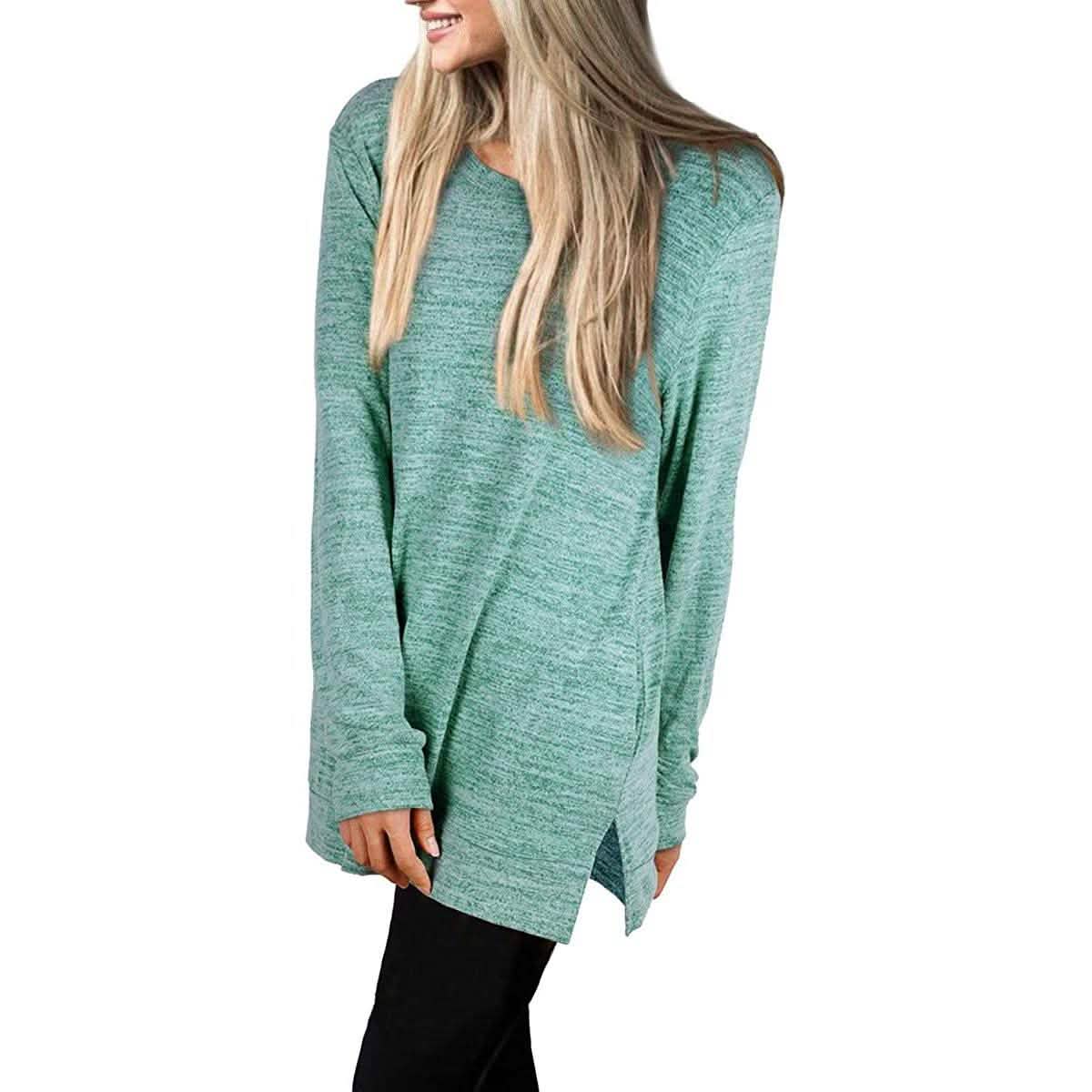 Damen Freizeit-Sweatshirts Langarm Oversize-Shirt