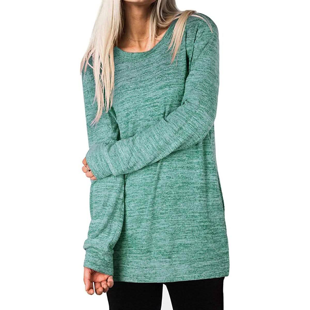 Damen Freizeit-Sweatshirts Langarm Oversize-Shirt