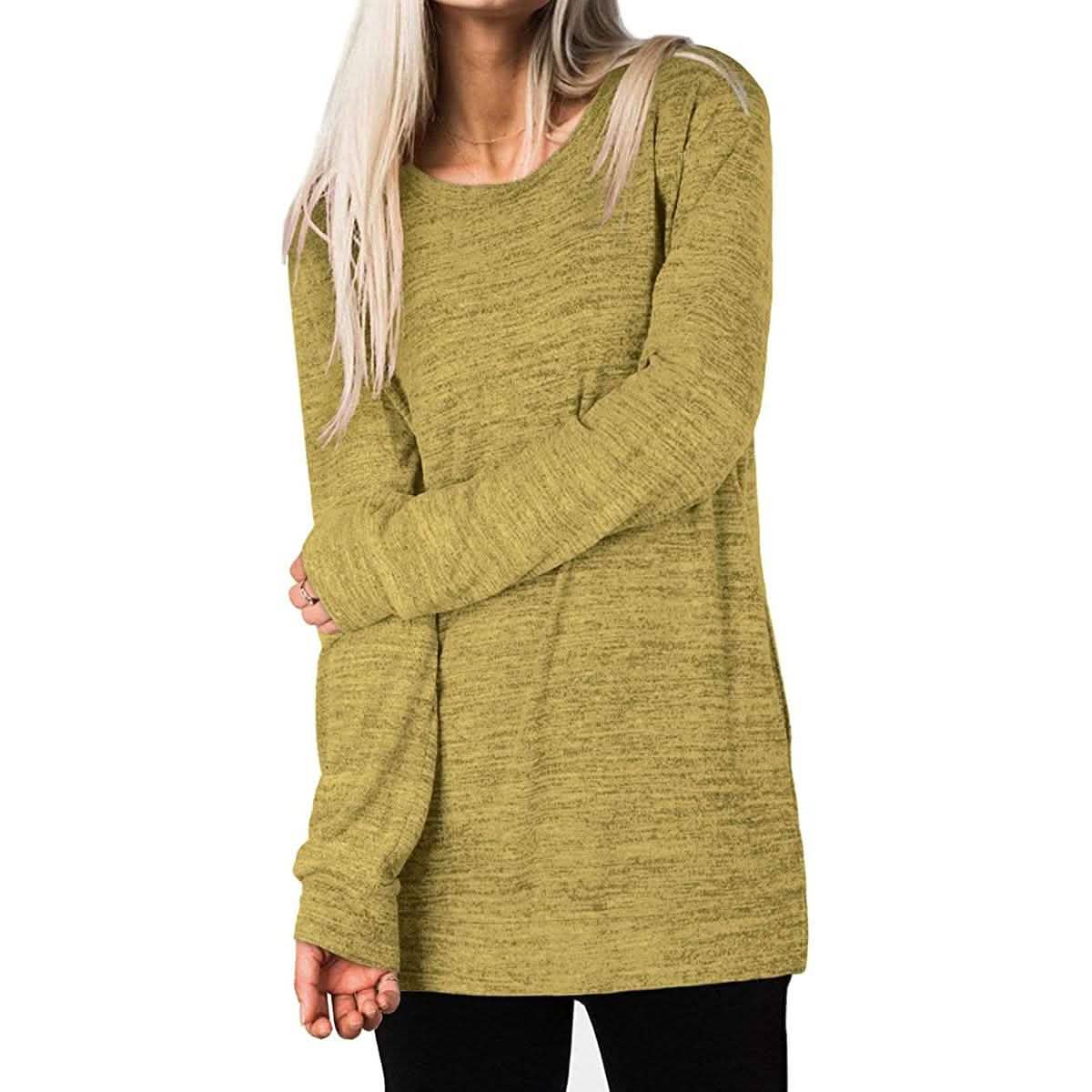 Damen Freizeit-Sweatshirts Langarm Oversize-Shirt