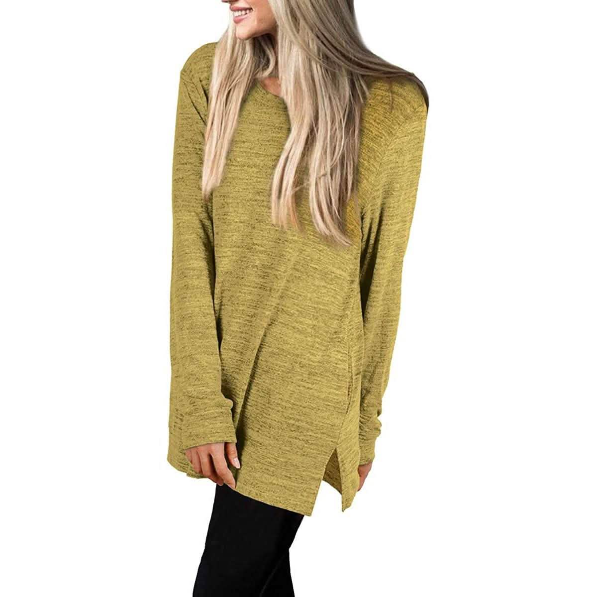 Damen Freizeit-Sweatshirts Langarm Oversize-Shirt