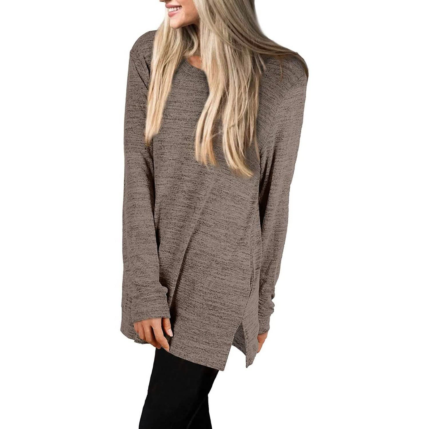 Damen Freizeit-Sweatshirts Langarm Oversize-Shirt