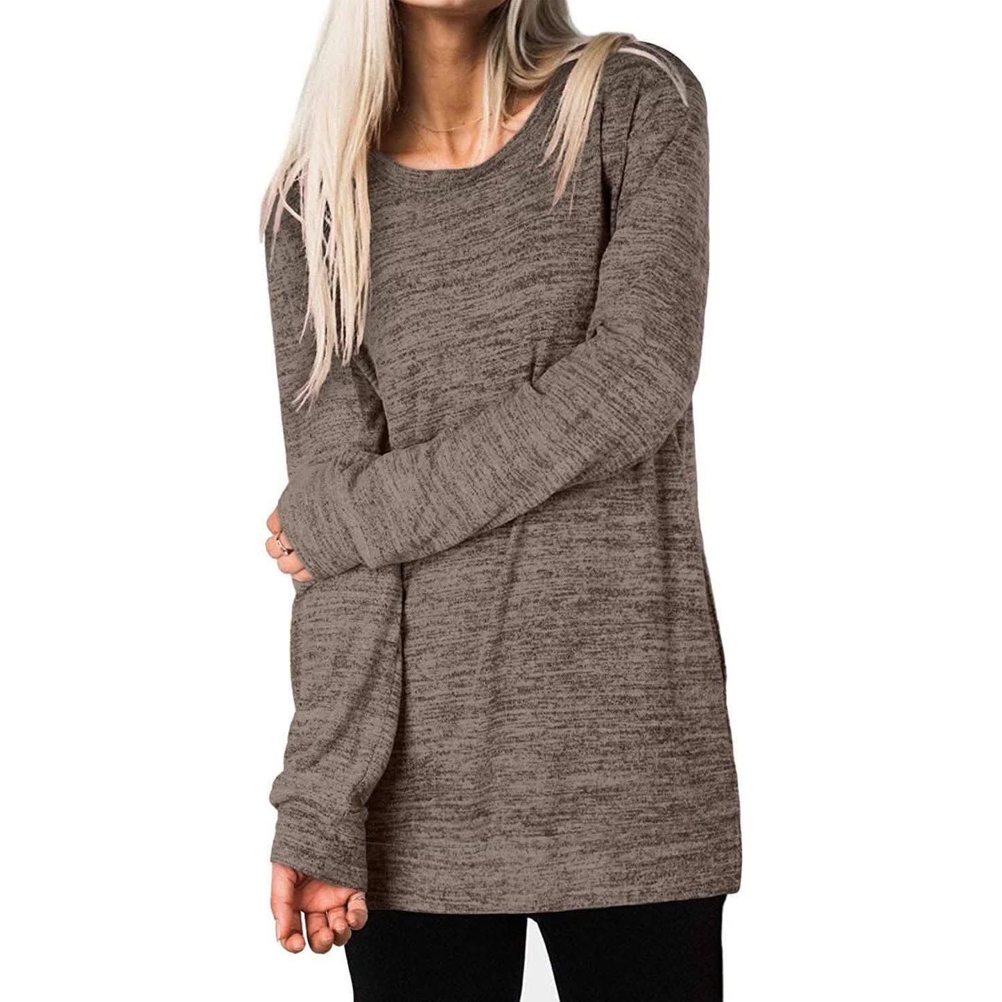 Damen Freizeit-Sweatshirts Langarm Oversize-Shirt