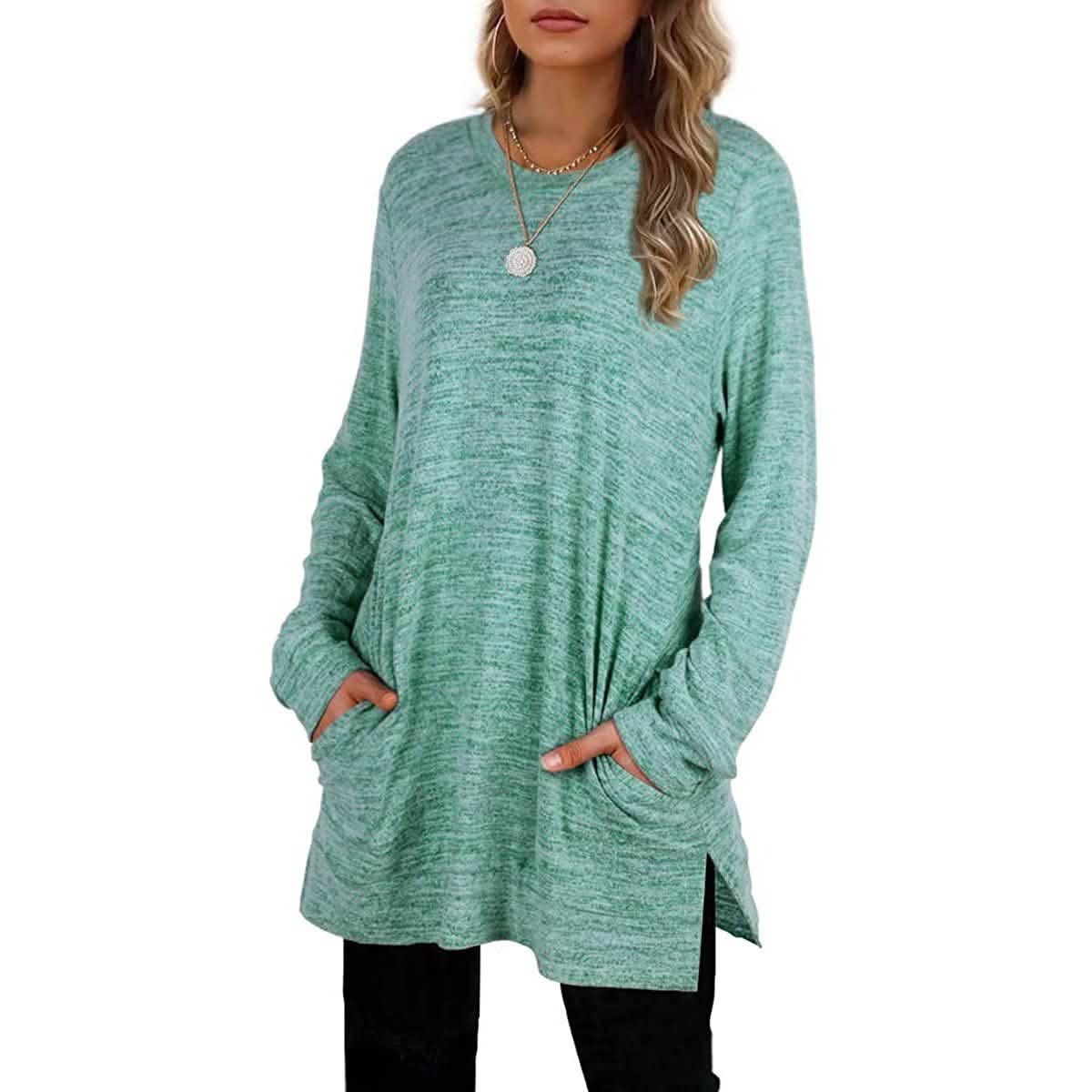 Damen Freizeit-Sweatshirts Langarm Oversize-Shirt