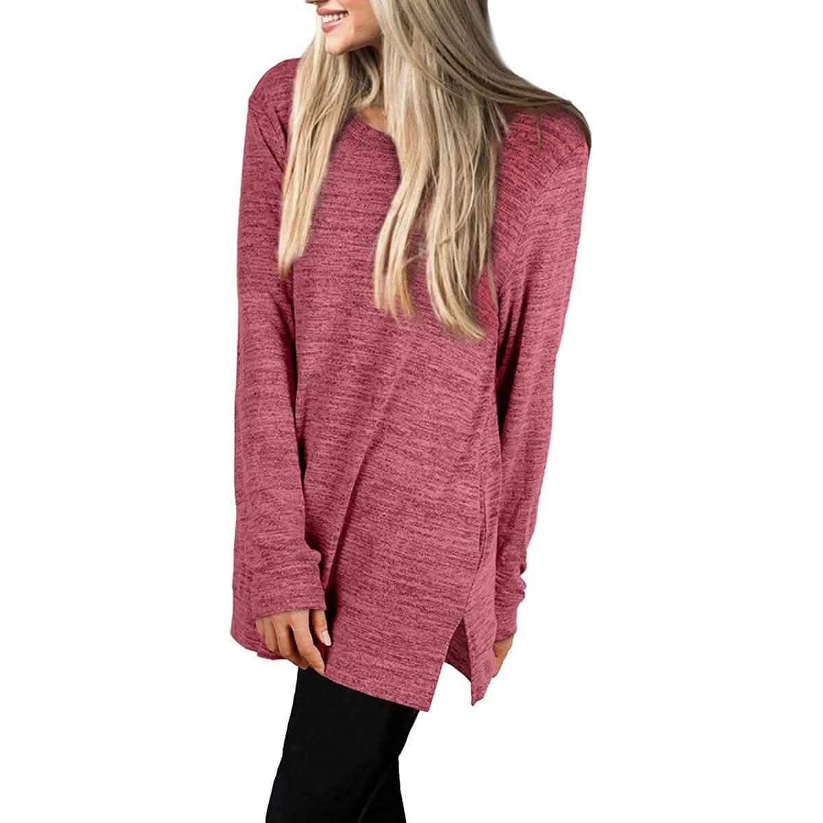 Damen Freizeit-Sweatshirts Langarm Oversize-Shirt