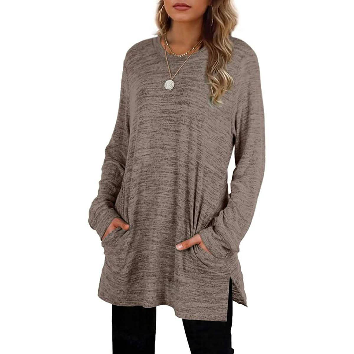 Damen Freizeit-Sweatshirts Langarm Oversize-Shirt