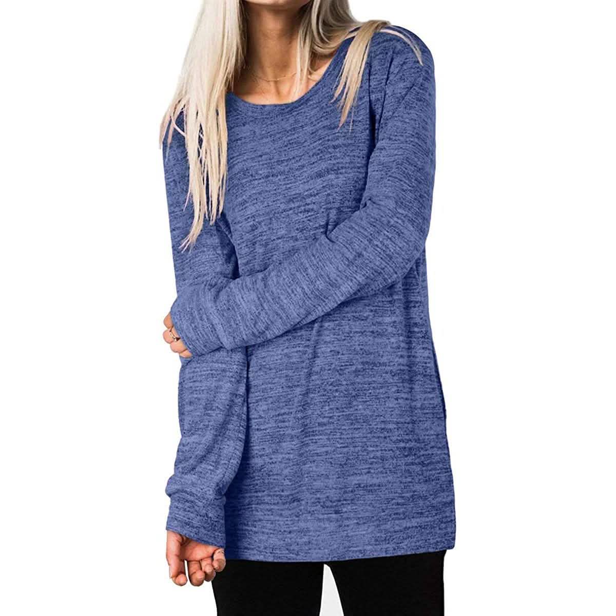 Damen Freizeit-Sweatshirts Langarm Oversize-Shirt
