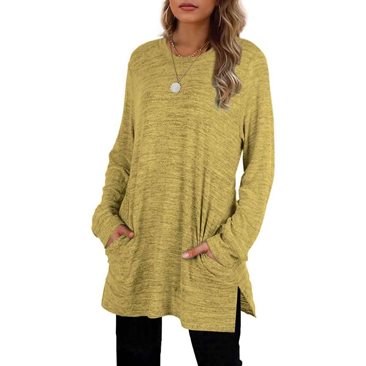 Damen Freizeit-Sweatshirts Langarm Oversize-Shirt