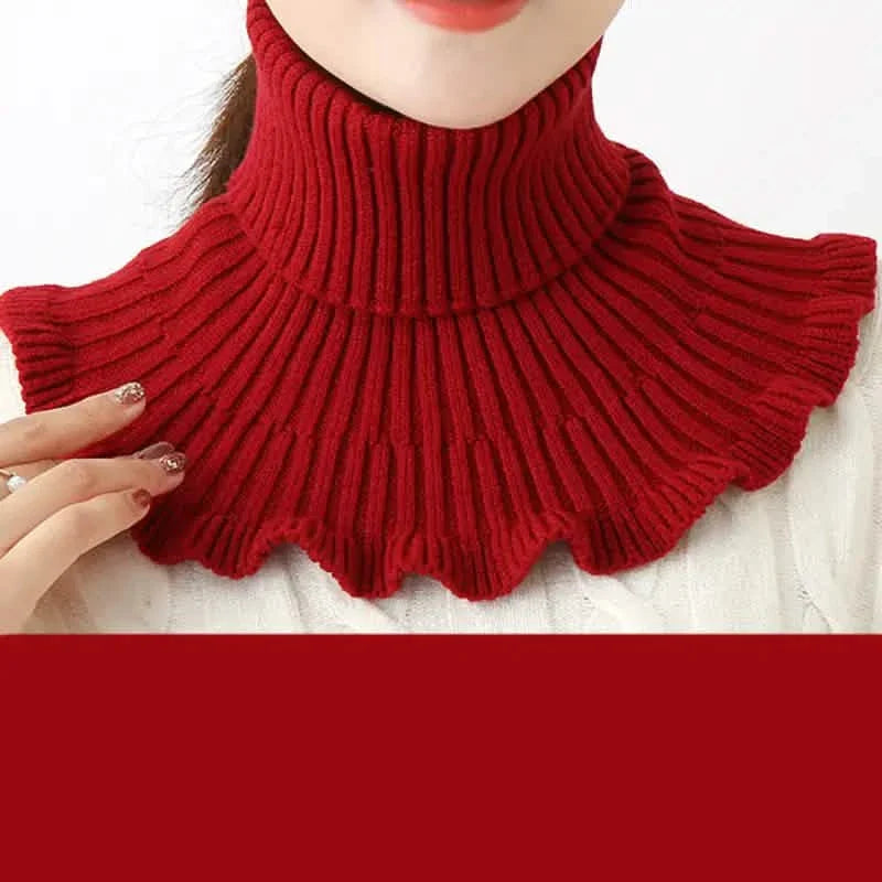 Damen Kälteschutz Warmer Gestrickter Halsschal