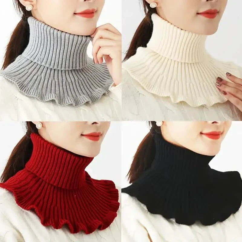 Damen Kälteschutz Warmer Gestrickter Halsschal