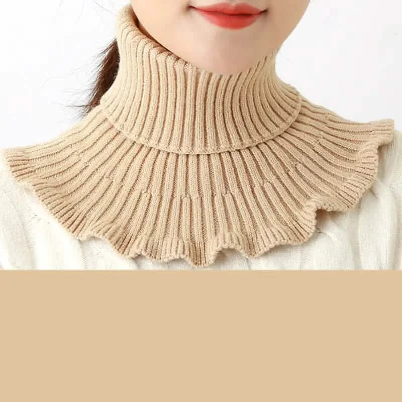 Damen Kälteschutz Warmer Gestrickter Halsschal