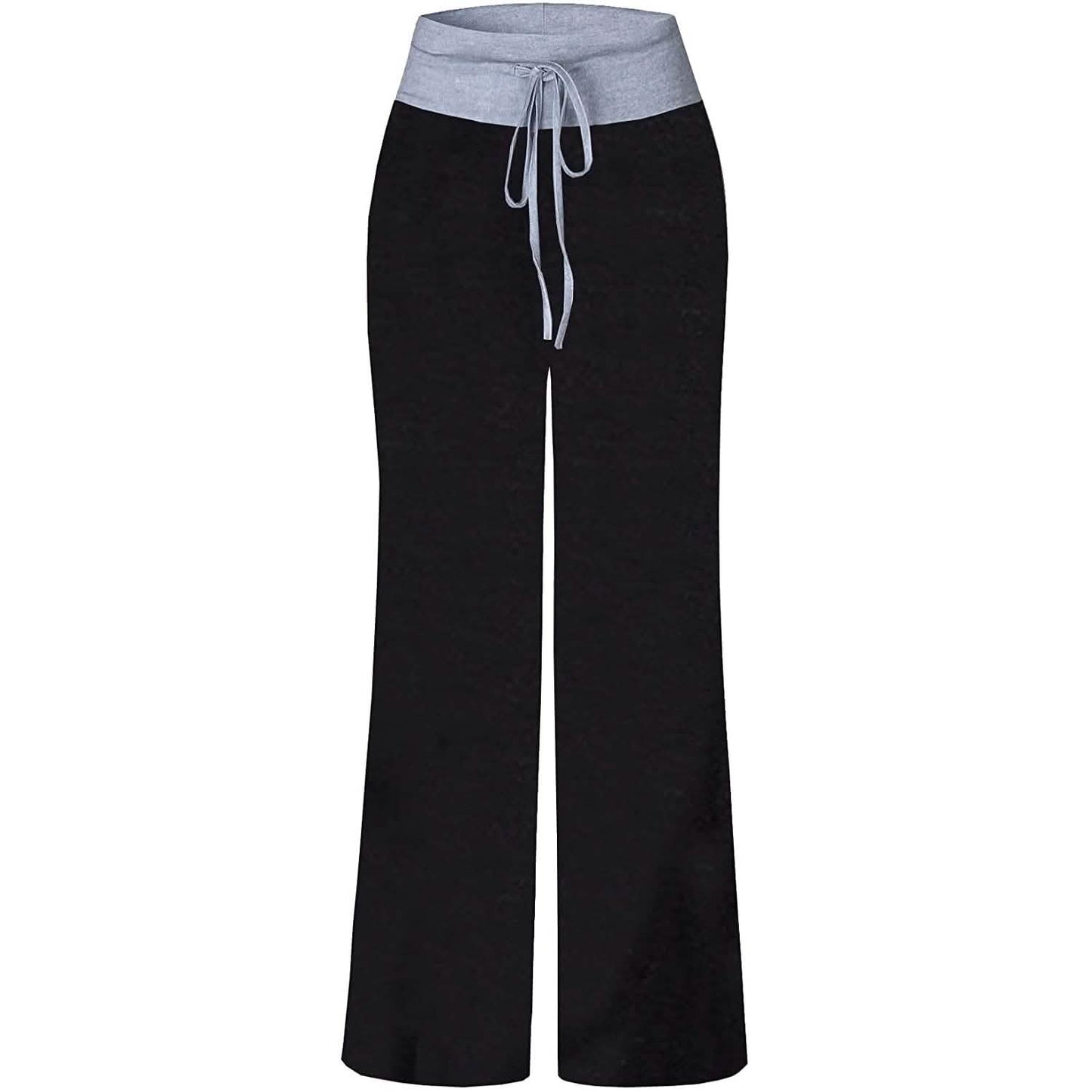 Bequeme Stretch-Palazzo-Loungehose mit weitem Bein für Damen und Kordelzug