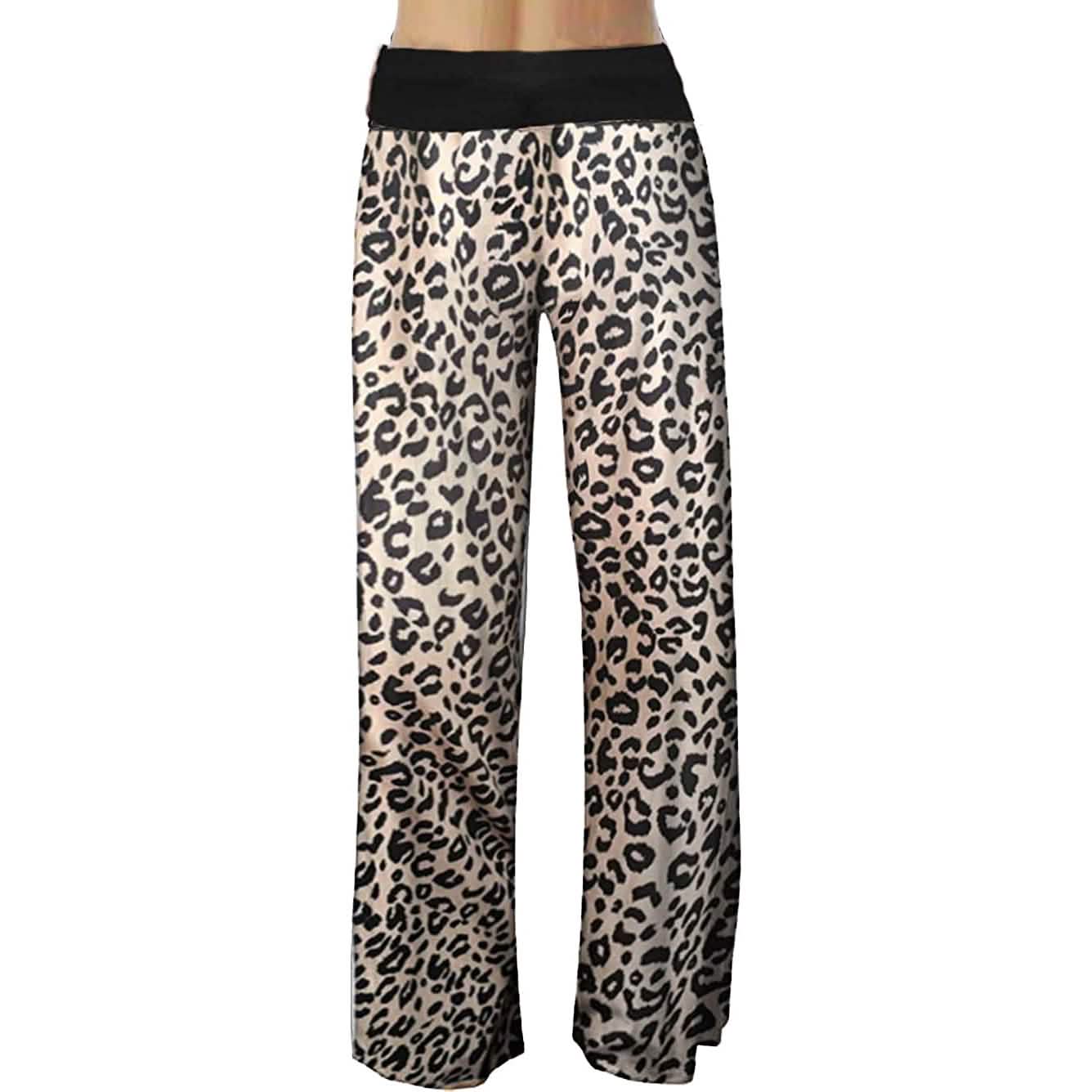 Bequeme Stretch-Palazzo-Loungehose mit weitem Bein für Damen und Kordelzug