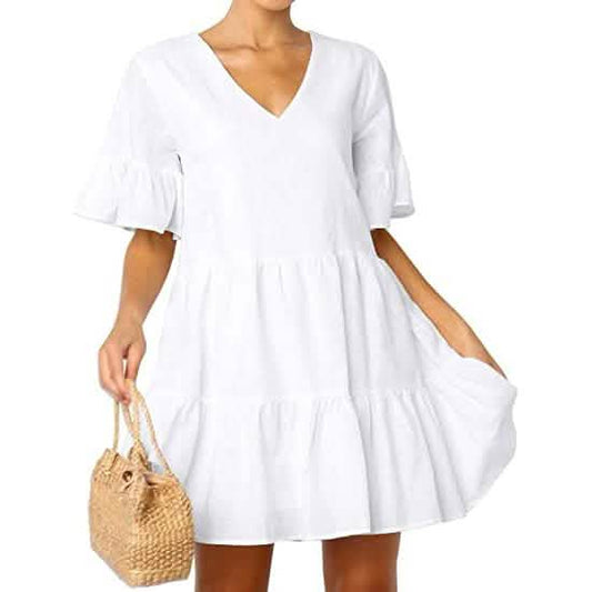 Niedliches Damen-Trägerkleid mit Taschen