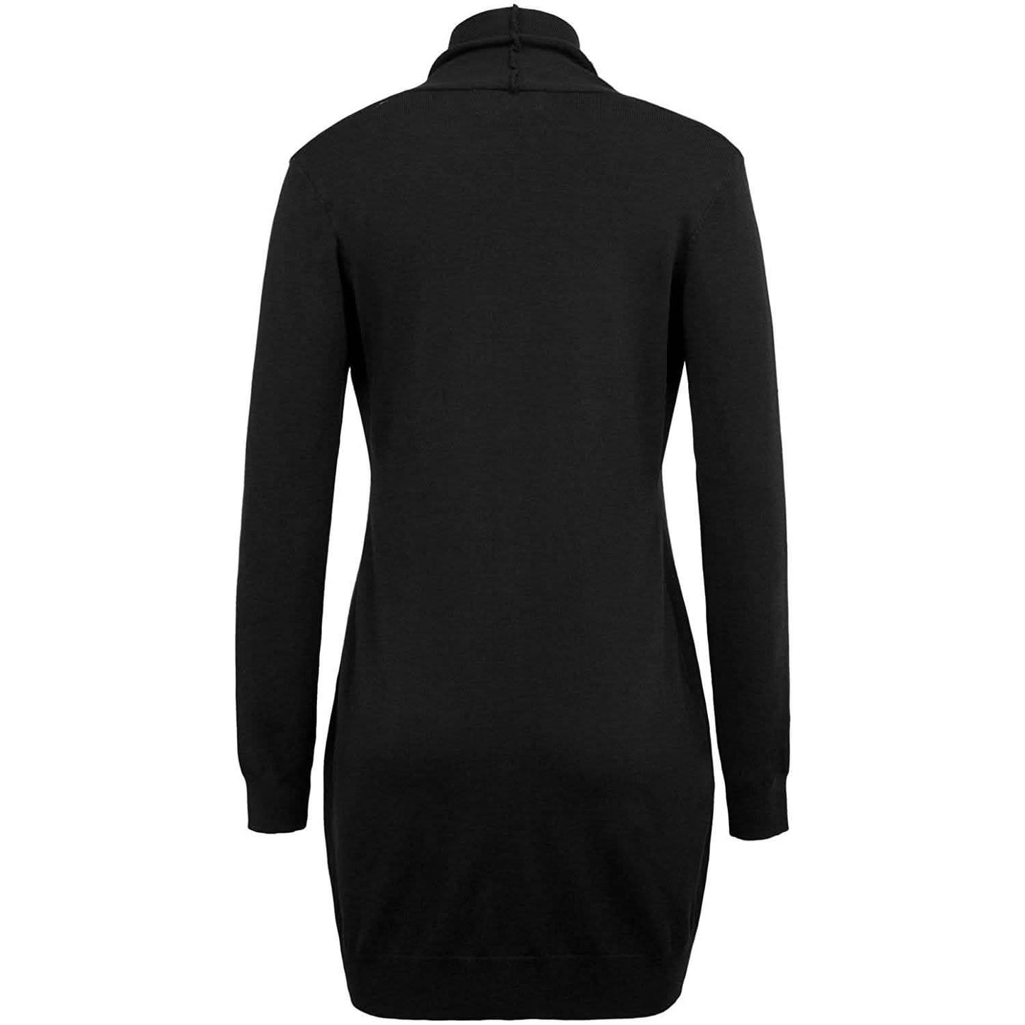 Damen Basic Unifarben Offene Lange Strickjacke