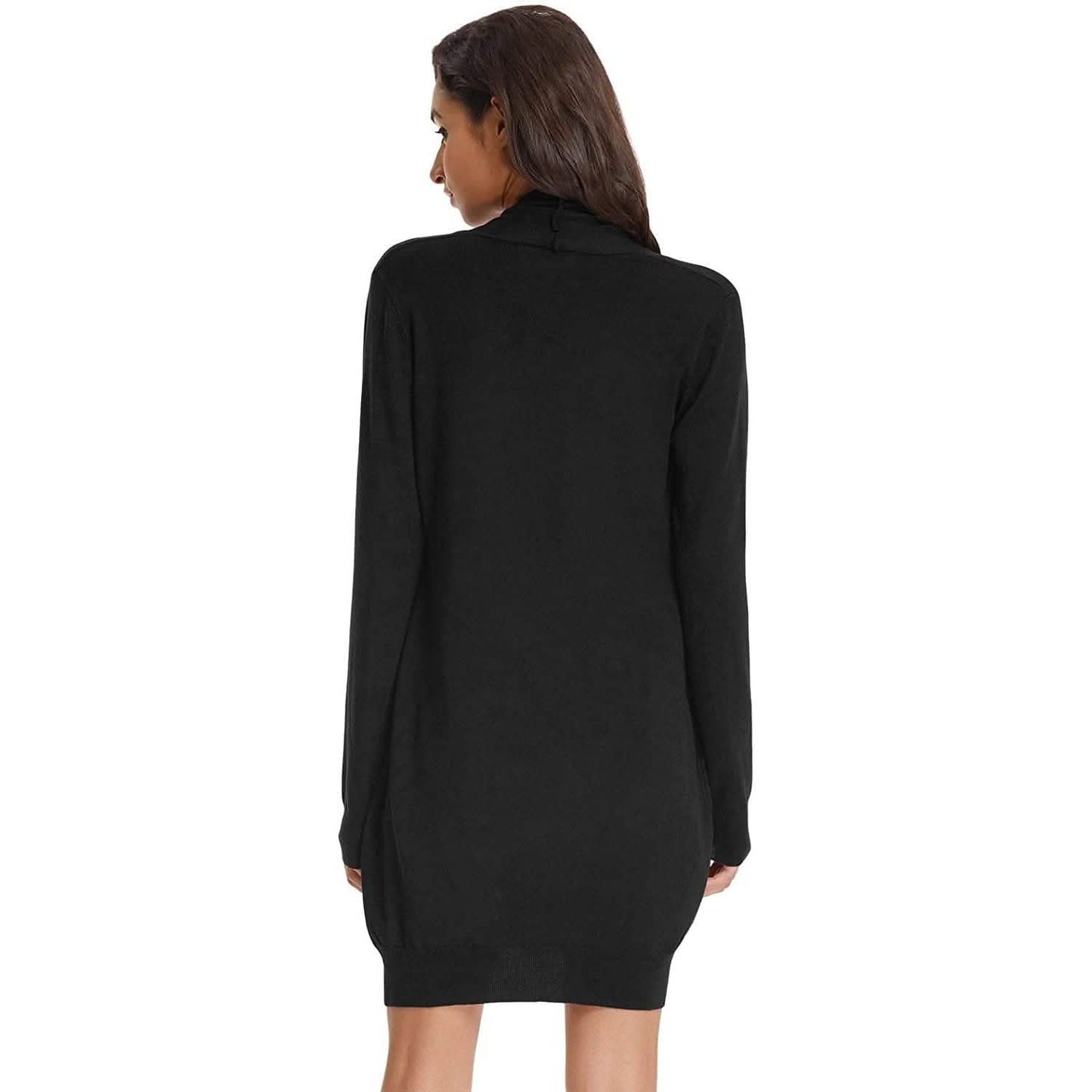 Damen Basic Unifarben Offene Lange Strickjacke