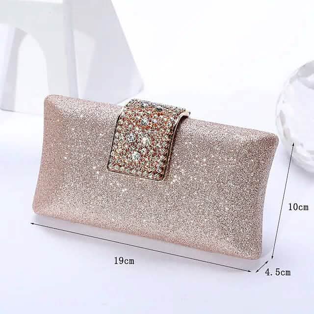 Damen Abendtasche Kettentasche Brauttasche