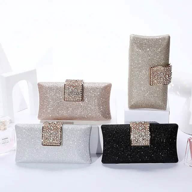 Damen Abendtasche Kettentasche Brauttasche