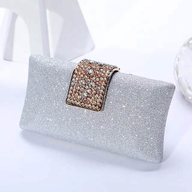 Damen Abendtasche Kettentasche Brauttasche