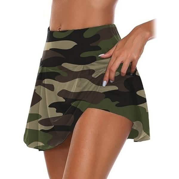 Damen Sportrock mit Camouflage-Print