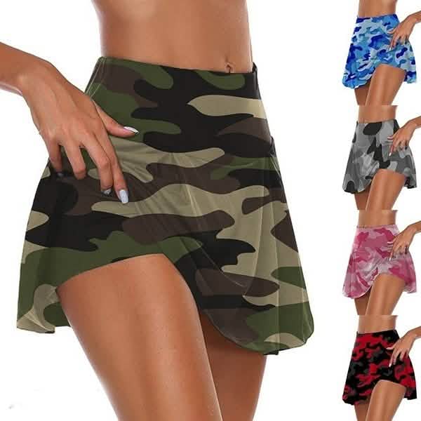 Damen Sportrock mit Camouflage-Print