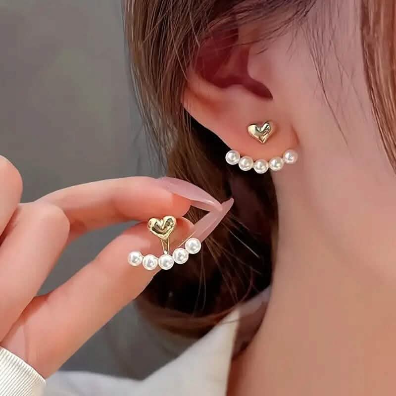 Damen Mode Ohrringe Böhmischer Stil Imitation Perlen Einlage