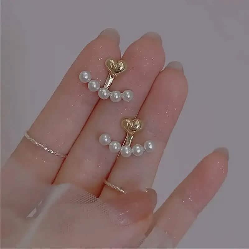 Damen Mode Ohrringe Böhmischer Stil Imitation Perlen Einlage