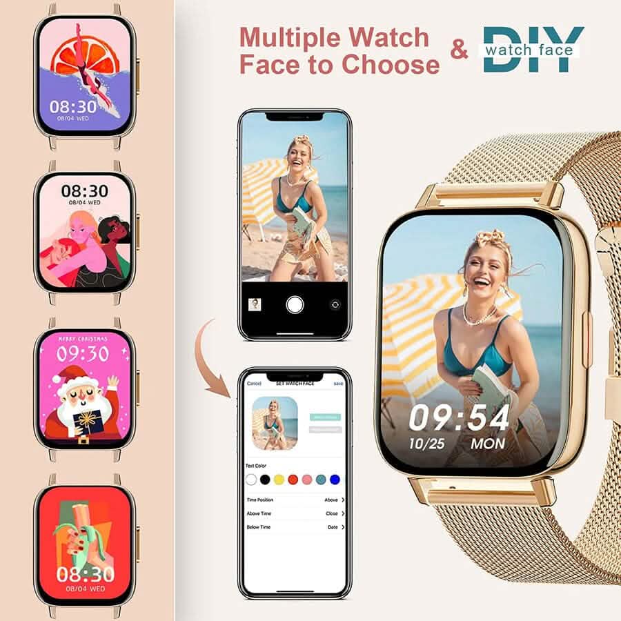 Fitness-Tracker für Damen mit Blutdruck- und Herzfrequenzmessung