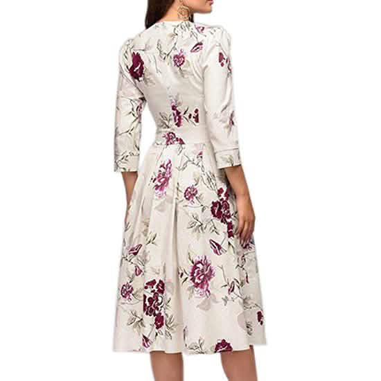 Damen-Blumenkleid im Vintage-Stil