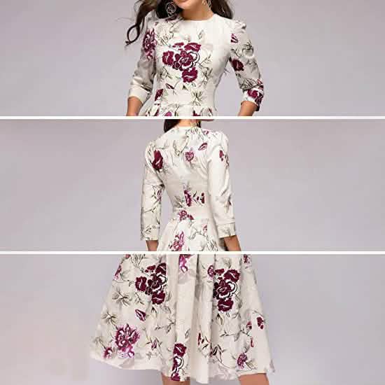 Damen-Blumenkleid im Vintage-Stil