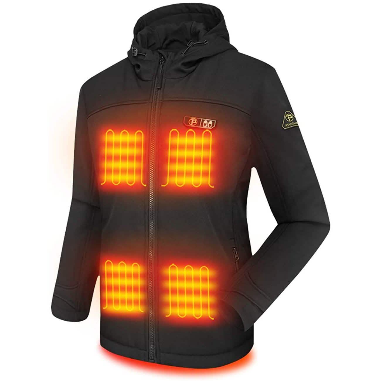 Damen Softshell-Heizjacke mit Handwärmer