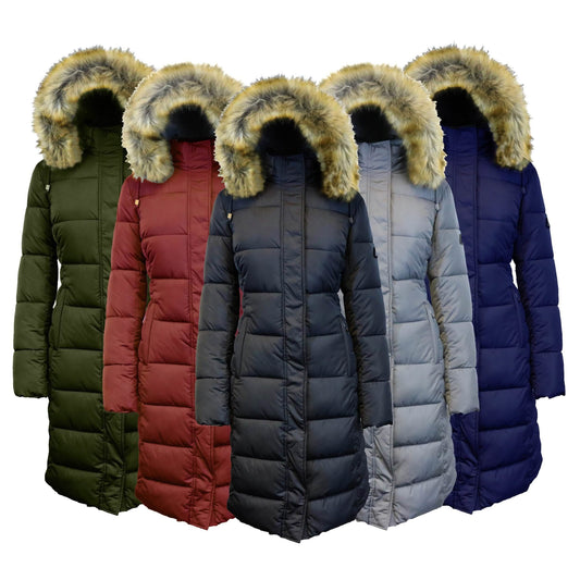 Damen Heavyweight Langer Parka Jacke Mantel